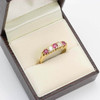 Vintage 18ct Gold Ruby and Diamond 5 Stone Ring