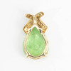 Second Hand 14ct Gold Emerald Teardrop Pendant