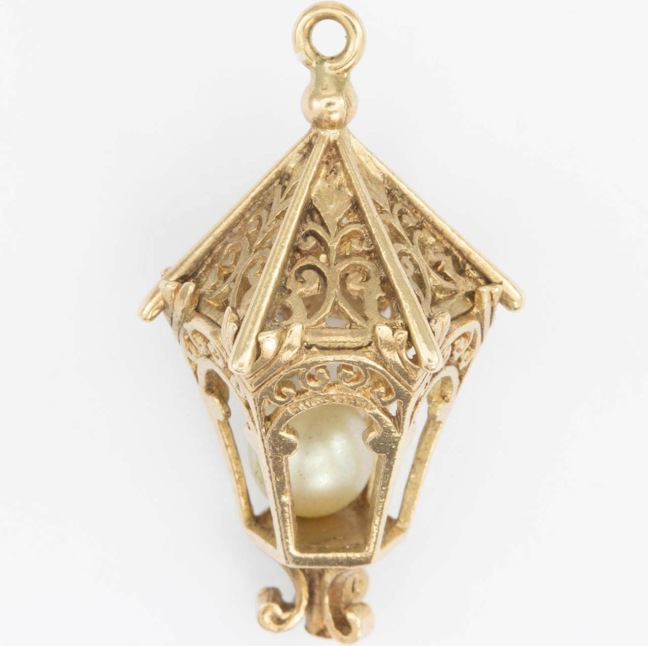 Second Hand 9ct Gold Lantern Charm Pendant RH Jewellers