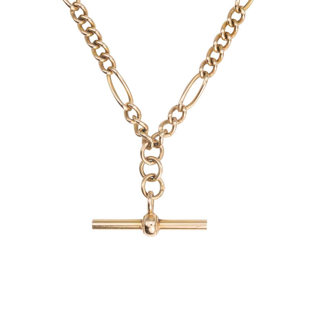 Stainless Steel Gold Plated T Bar Pendant Necklace With Cuban Chain For  Women | eBay