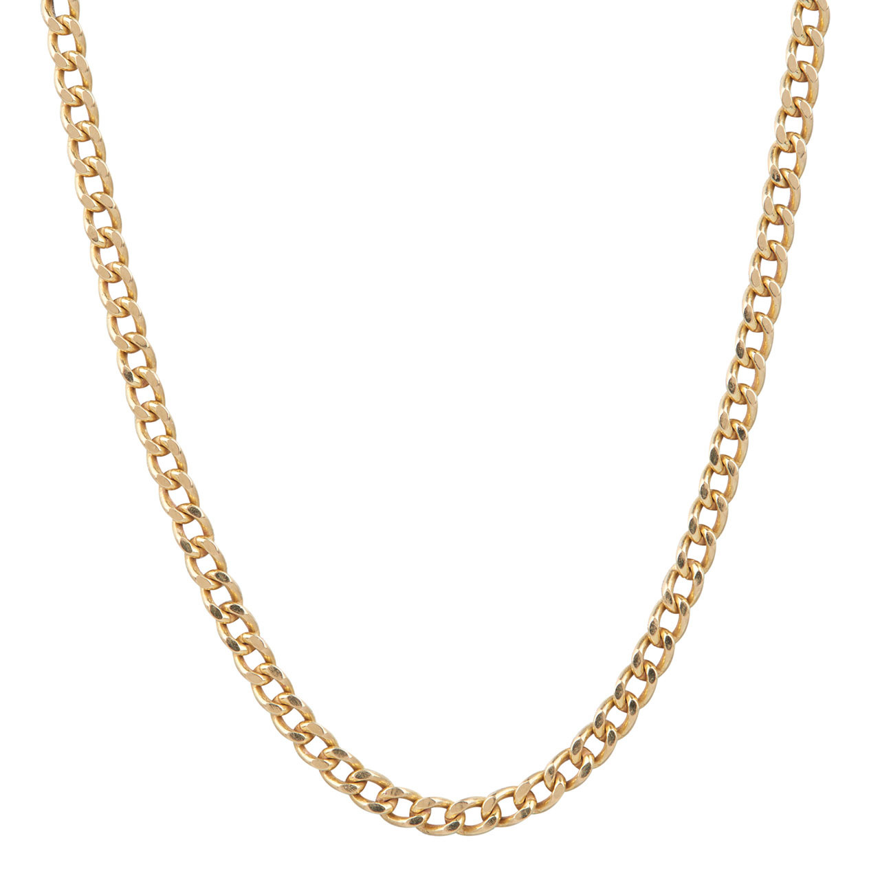 18ct gold brick link chain necklace, stamped 750 - Jewellery & Watches