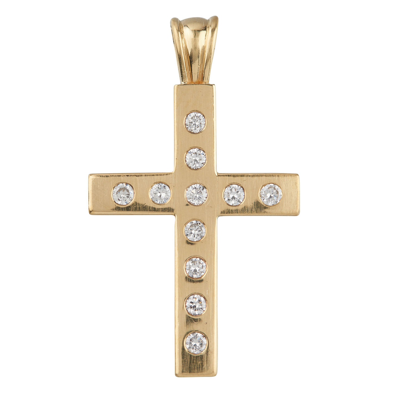 Buy 18ct Gold Diamond Short Cross Pendant and Chain Diamond Cross Pendant  Solid Gold Cross Necklace 18k Gold Cross Pendant Yellow Gold Online in  India - Etsy