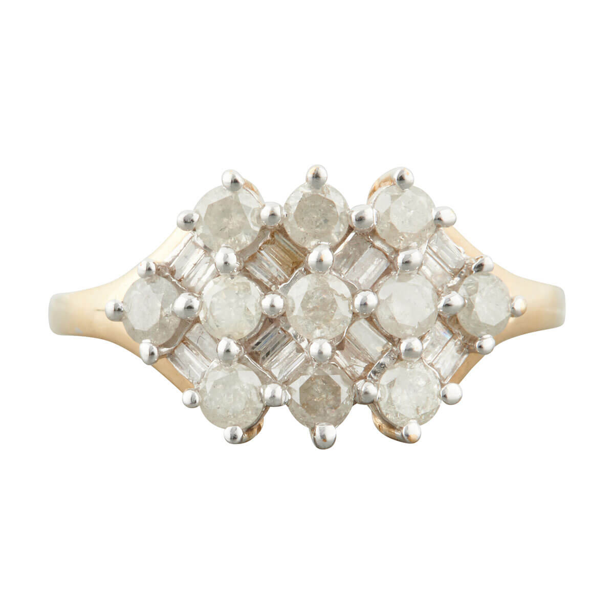 Second Hand 9ct Gold Diamond Cluster Ring RH Jewellers