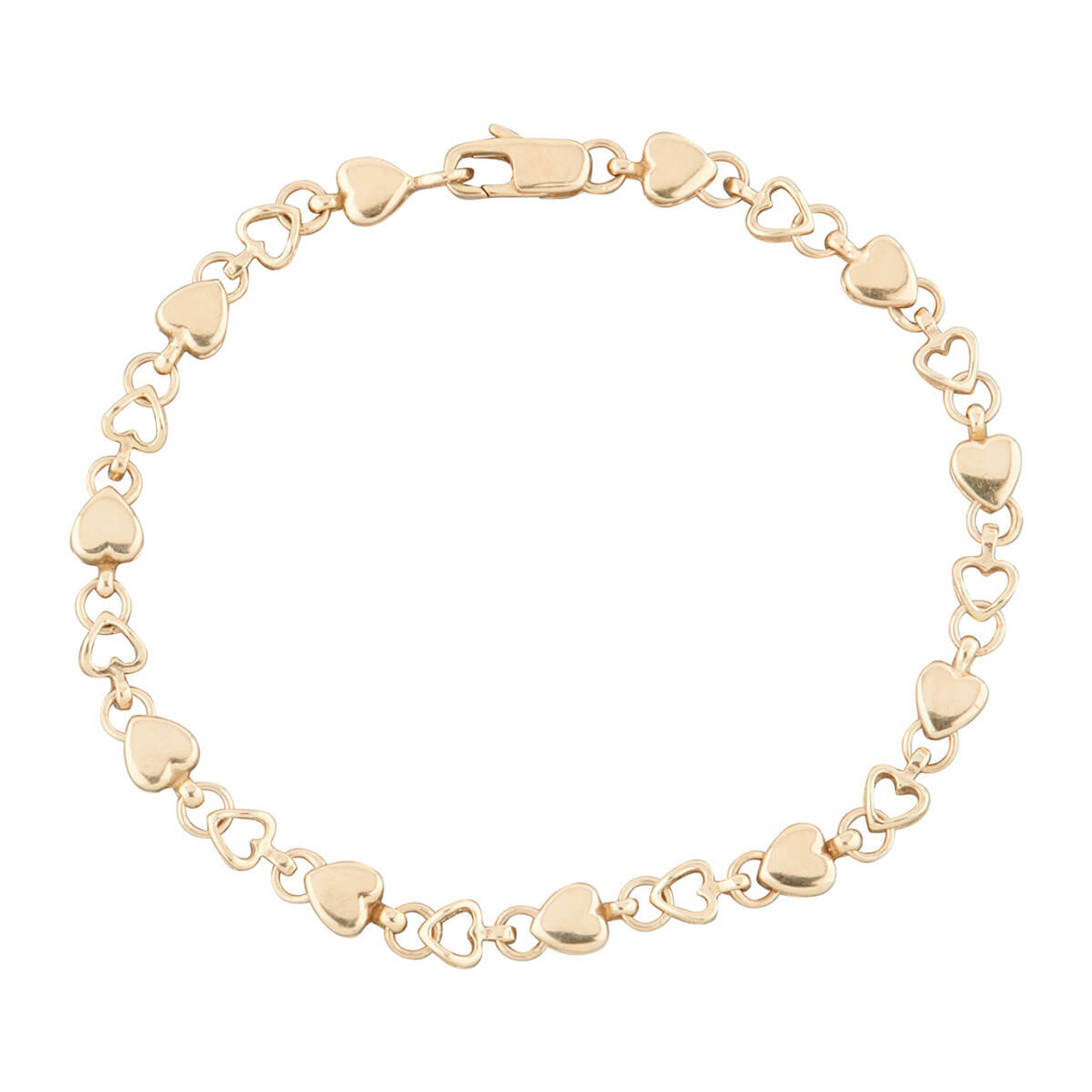 Love heart sales bracelet gold