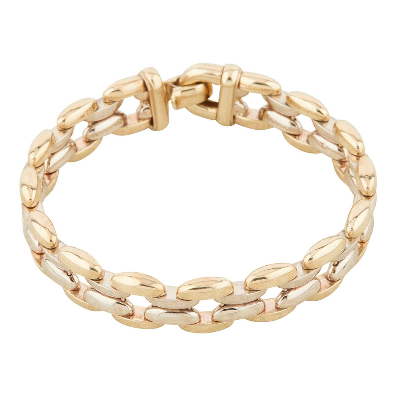 Chunky Link Chain 22 KT Gold Bracelet for Men