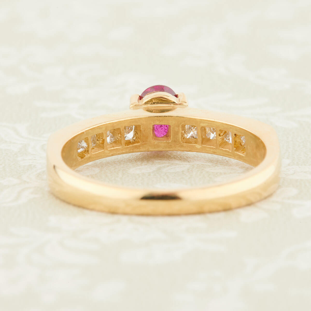 Second Hand Ruby & Princess Diamond Ring | RH Jewellers