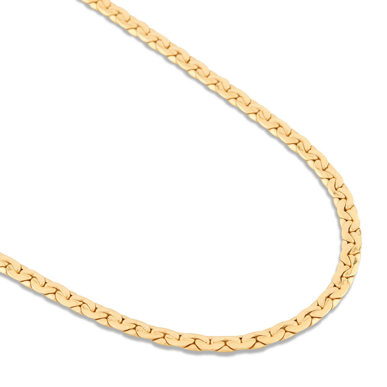 Box Link Chain Necklace | 18ct Gold Plated Vermeil | Gold necklace for men, Gold  chains for men, Mens gold chain necklace