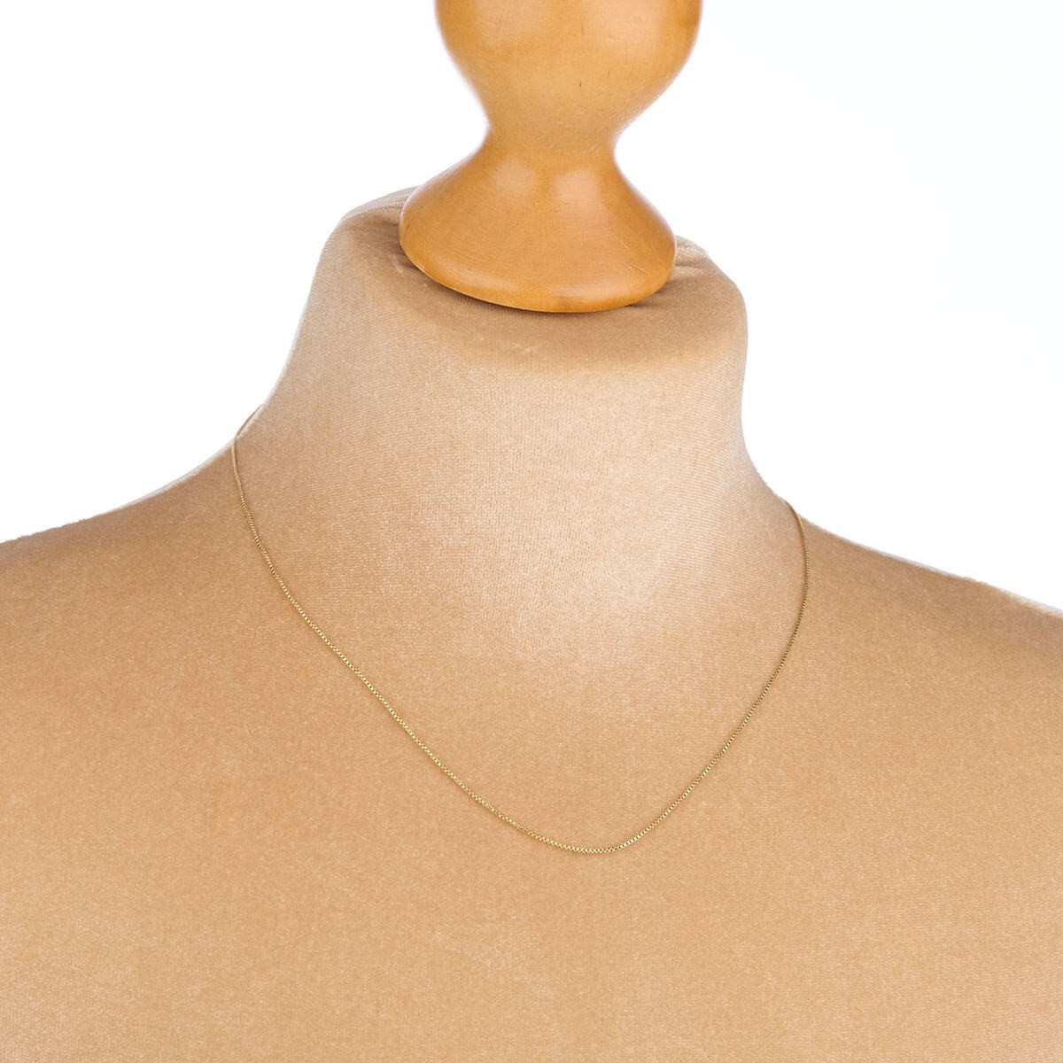 Second Hand 18ct Gold Box Chain Necklace, 18” RH Jewellers