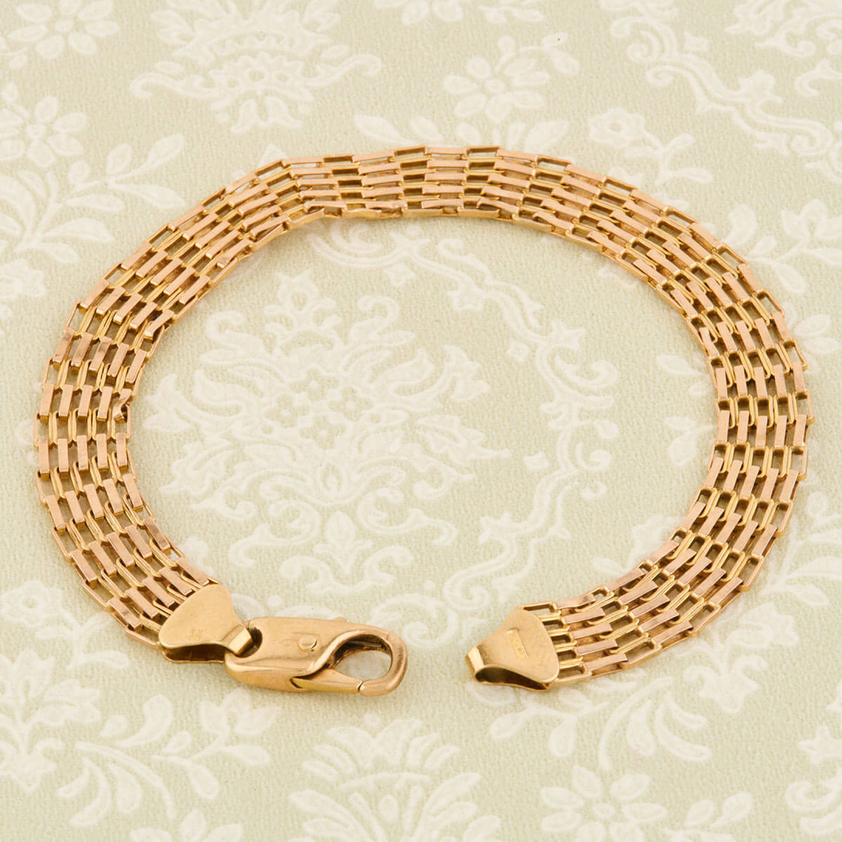 Vintage 9ct Gold Slimline 5 Bar Gate Bracelet | RH Jewellers