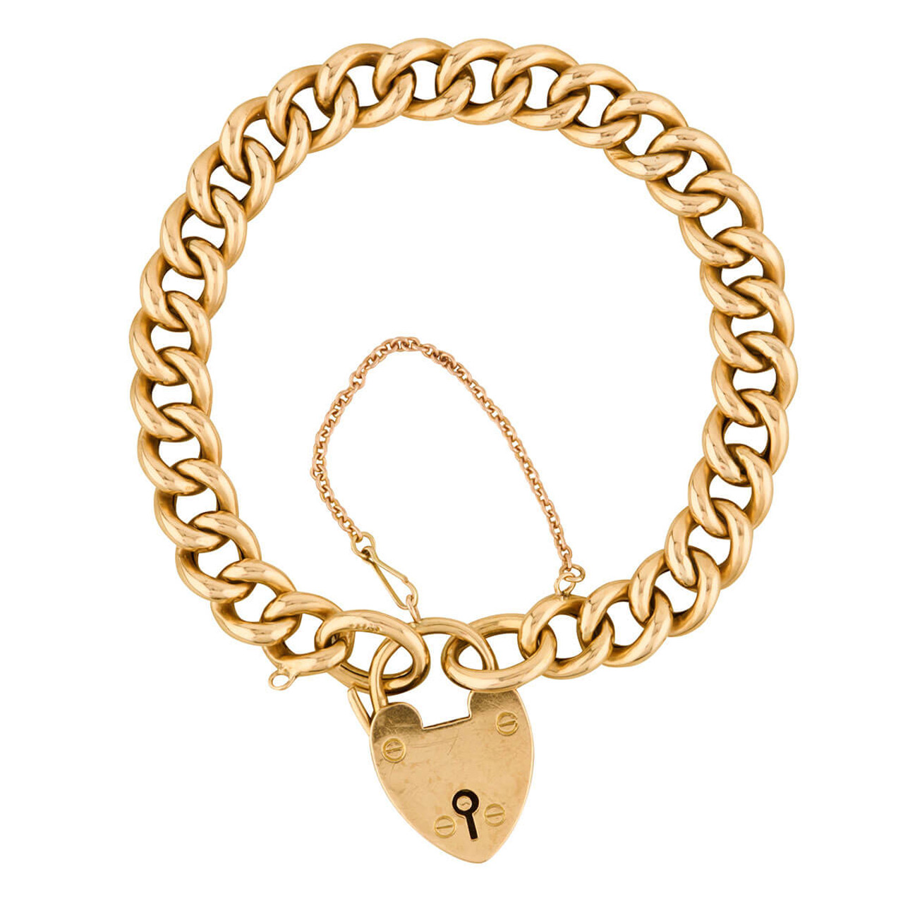 Antique 15ct Gold Curb Charm Bracelet | RH Jewellers