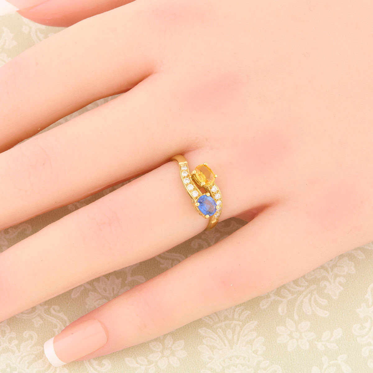 Second Hand Yellow Sapphire & Diamond Ring RH Jewellers