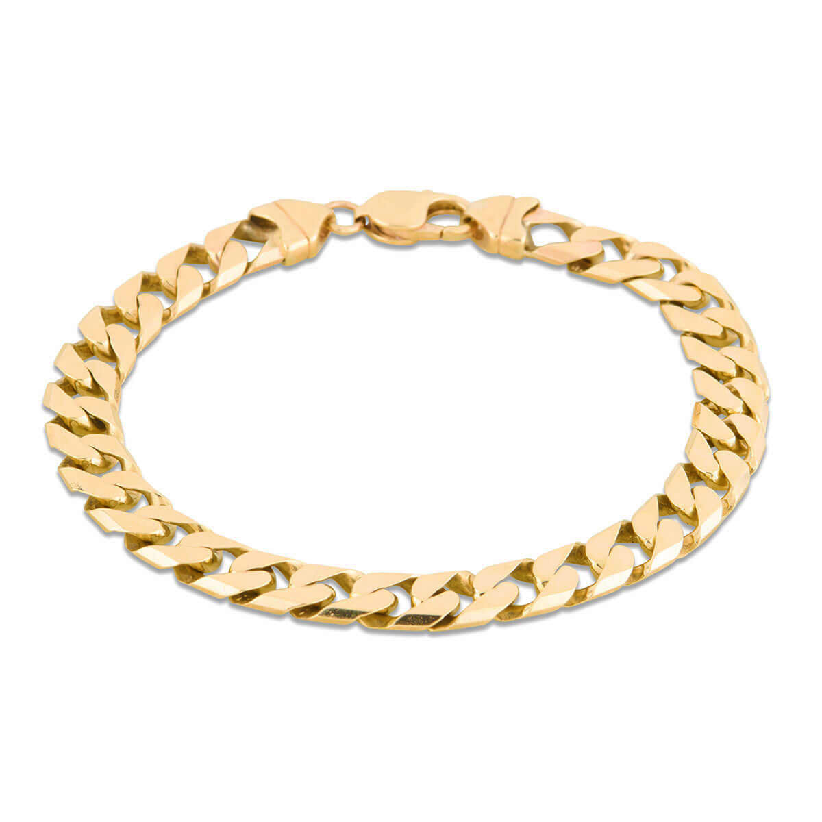 Second Hand 9ct Gold Heavy Flat Curb Bracelet RH Jewellers