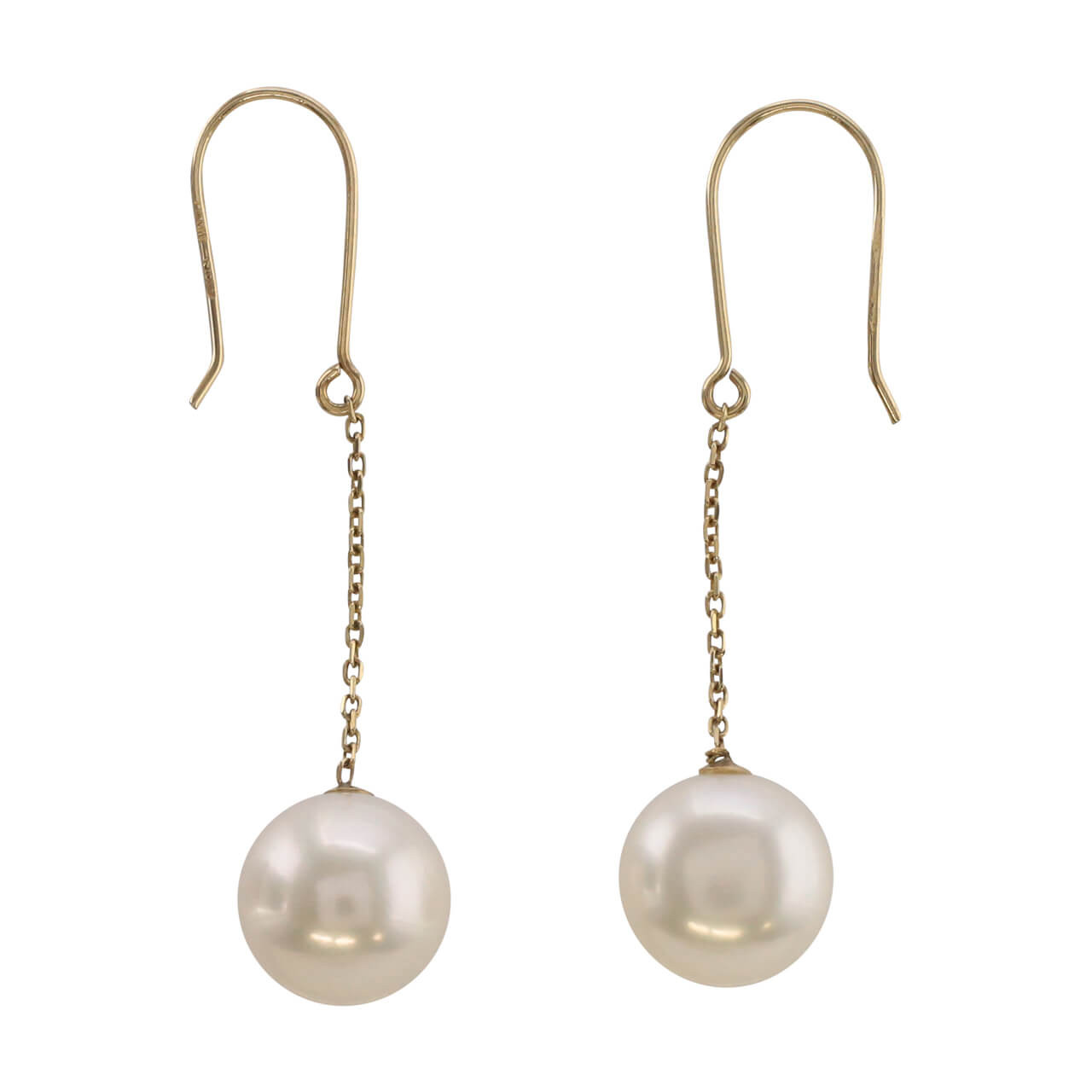 Second Hand Gold Cultured Pearl Drop Earrings | RH Jewellers