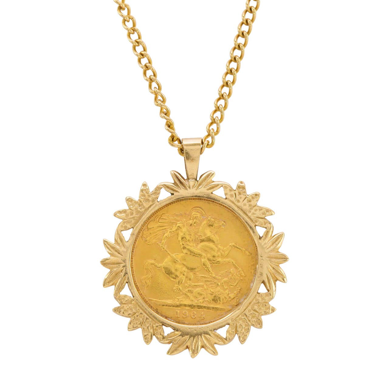 ASOS DESIGN waterproof stainless steel necklace with gold coin pendant in  gold tone | ASOS