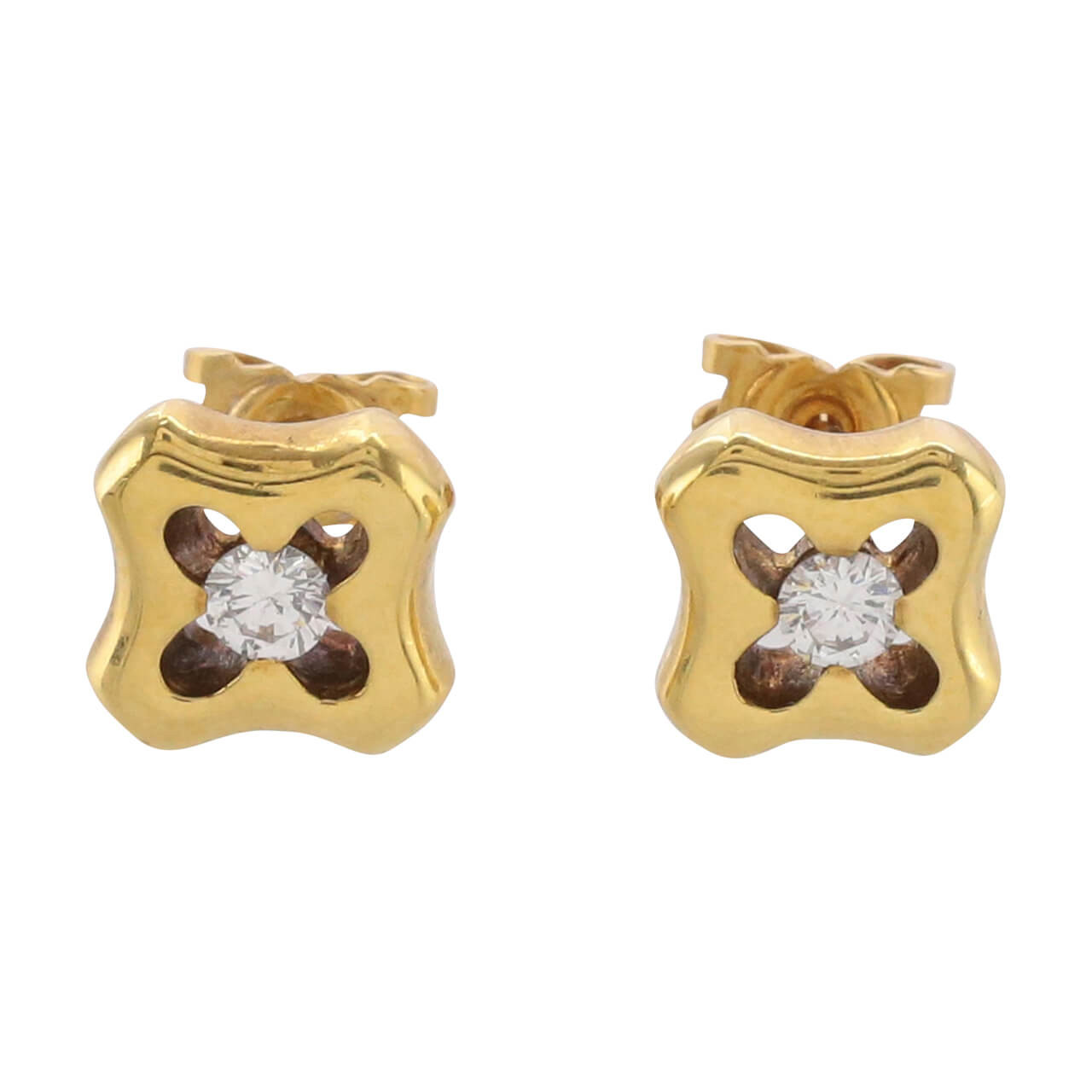 Trapeze earrings in 18K yellow gold | Saint Laurent | YSL.com