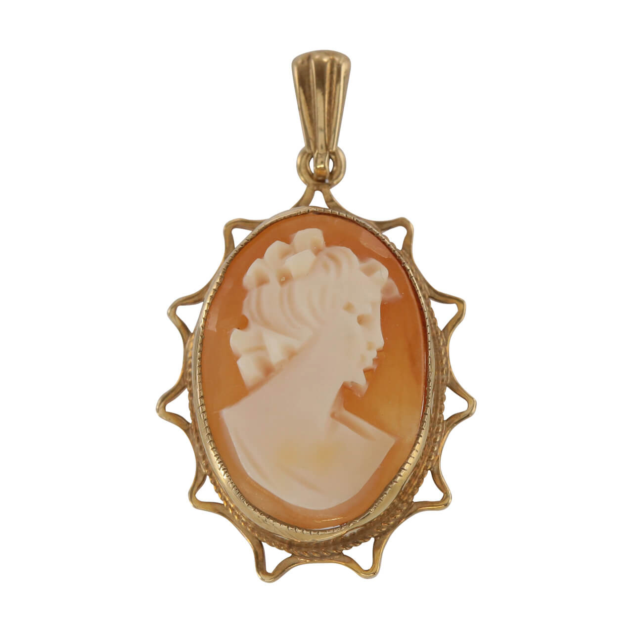Second Hand 9ct Gold Cameo Pendant | RH 