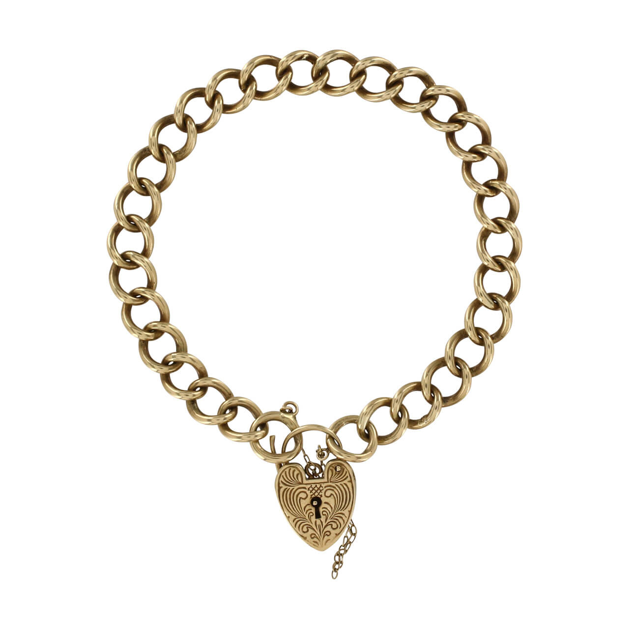 14K Two Tone Gold Heart Charm Bracelet - JCPenney