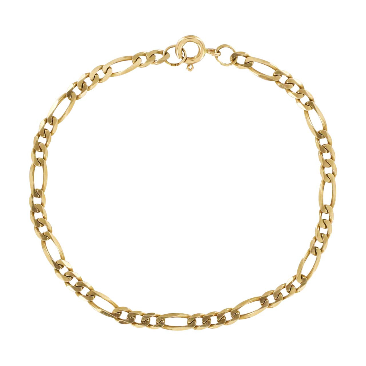 9ct Gold 19cm Solid 31 Figaro Bracelet  Angus  Coote