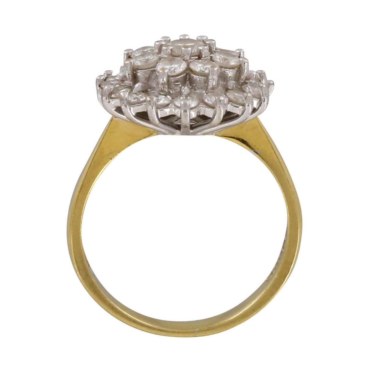 Second Hand 18ct Gold Cluster Diamond Ring RH Jewellers