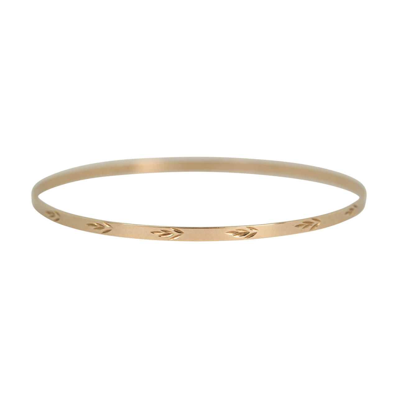 Second Hand Gold Engraved Slave Bangle - RH Jewellers