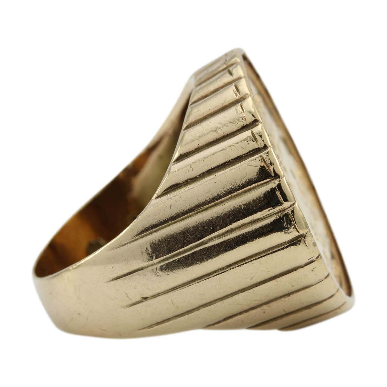 Second Hand Heavy 9ct Gold Sovereign Ring RH Jewellers