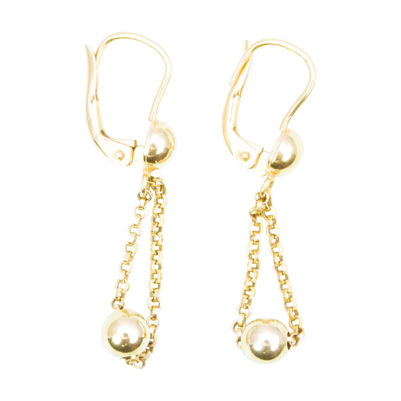 9ct Gold Vintage Opal Drop Earrings  T T Jewellers
