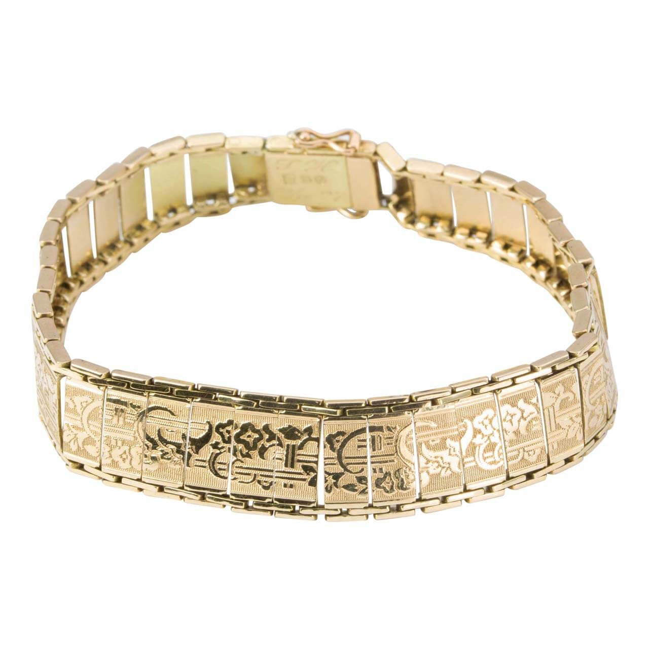 Vintage 1920s 14ct Gold Floral Design Bracelet | RH Jewellers