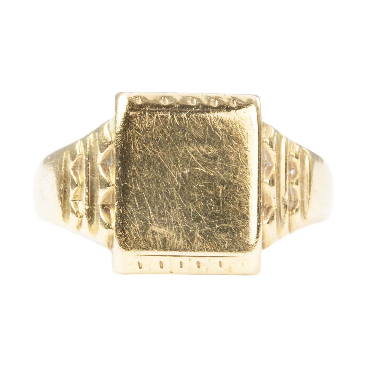Second Hand 9ct Gold Rectangle Ring RH Jewellers