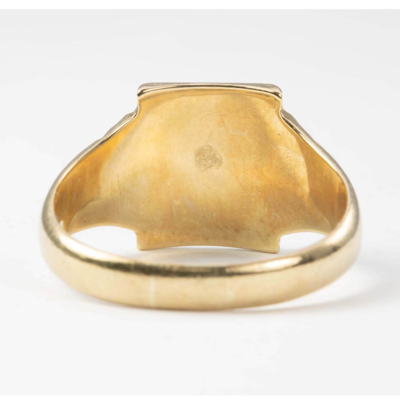 Second Hand 9ct Gold Rectangle Ring RH Jewellers