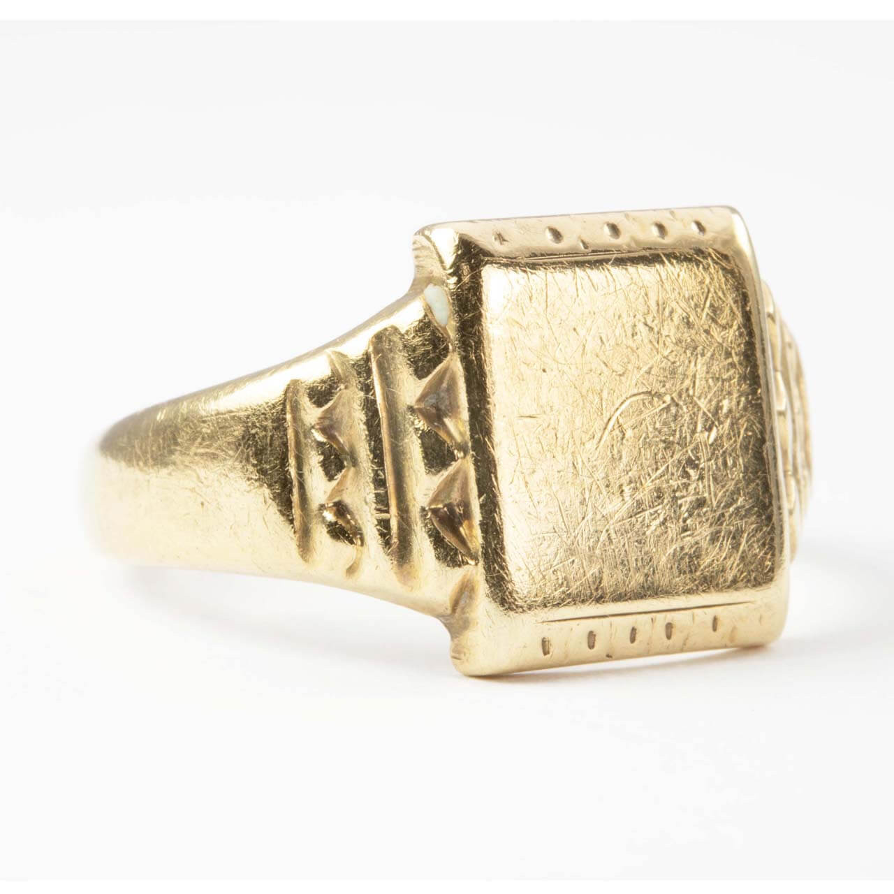 Second Hand 9ct Gold Rectangle Ring RH Jewellers