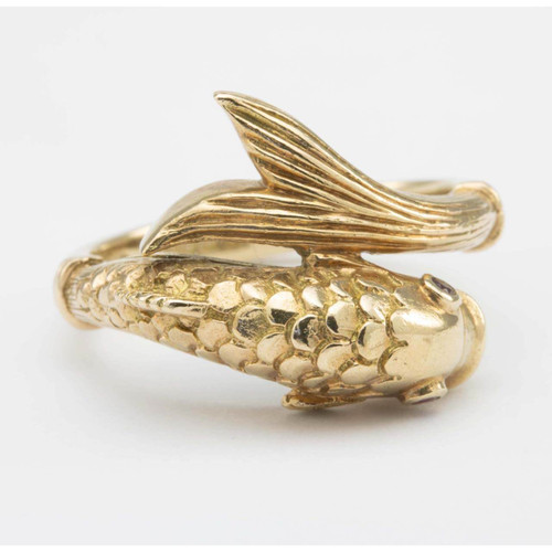 Diamond Fish Ring / 14K Gold Diamond Ichthys Fish Ring / Gold Christianity  Symbol Fish Ring / Christian Fish Ring With Premium Moissanite - Etsy