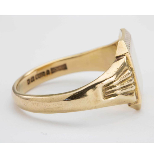Vintage 1940s 9ct Gold Rectangular Signet Ring | RH Jewellers
