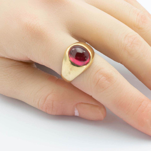 Signet Ruby Ring in 9kt Yellow Gold – Kerry Rocks Jewellery