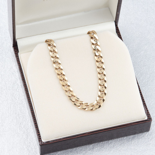 Second Hand 9ct Gold 18” Heavy Curb 