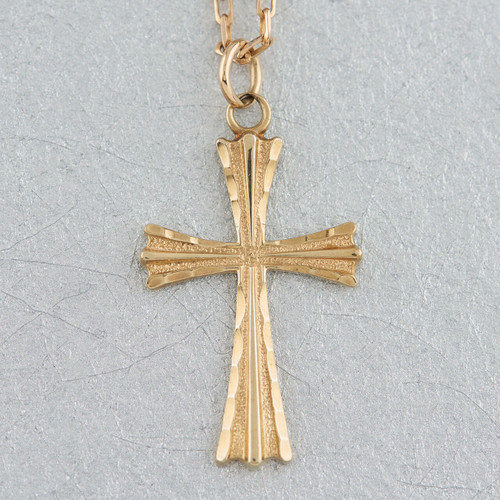 Second hand gold cross and chain Clearance