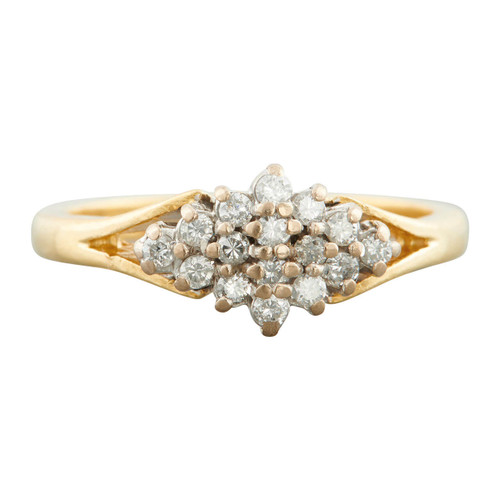 Second Hand 18ct Gold Diamond Cluster Ring