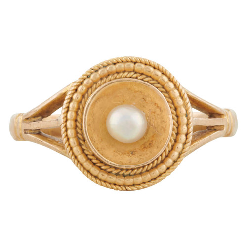 Antique 15ct & 9ct Gold Pearl Target Ring