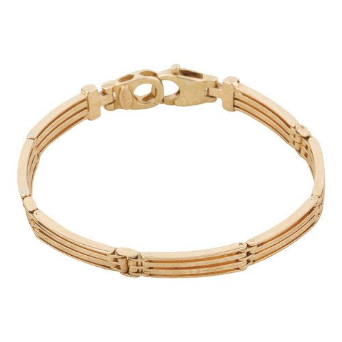 Second Hand 14ct Gold Plain 4 Bar Bracelet 