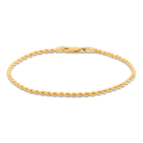 Second Hand 18ct Gold Rope Bracelet – 7 ½”
