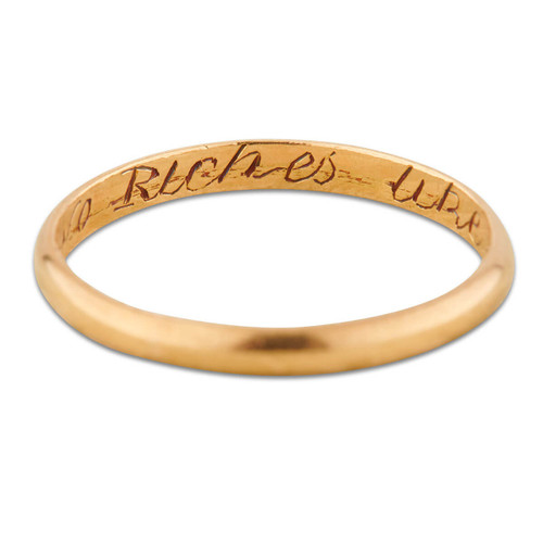 Gold Posy Ring, “No Riches Like Content”
