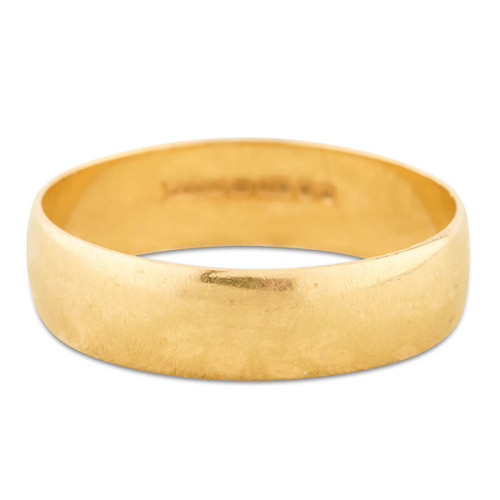Second Hand 18ct Gold Plain Wedding Ring