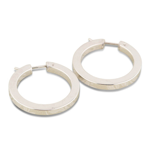 Second Hand 18ct White Gold Hoop Earrings