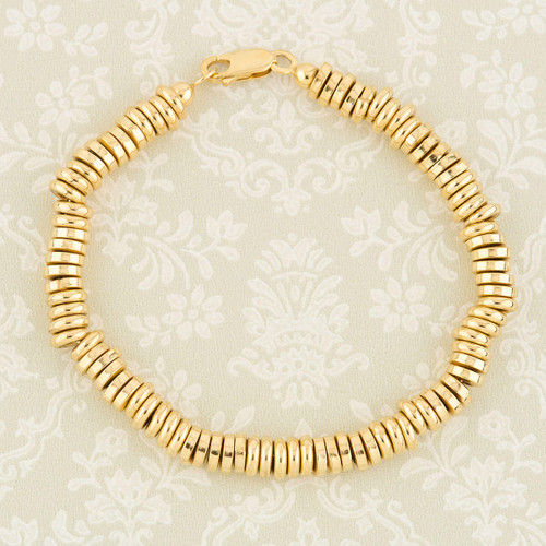 Second Hand 9ct Gold Disc Links Bracelet RH Jewellers