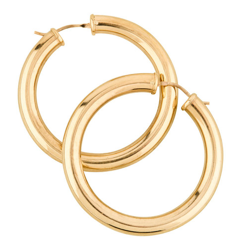 Second Hand 9ct Gold Chunky Hoop Earrings