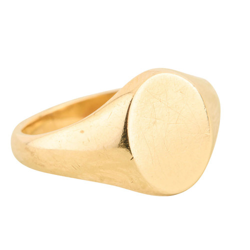 Second Hand 9ct Gold Oval Signet Ring