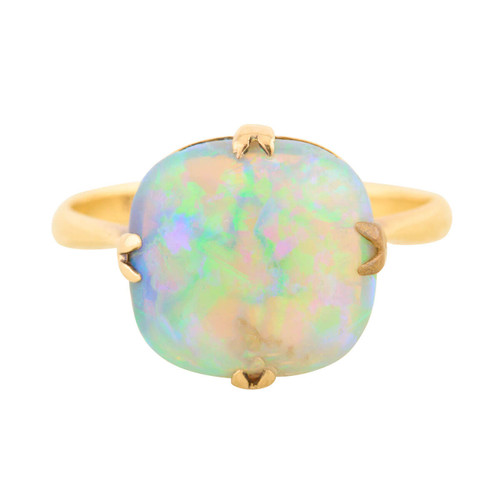 Antique 18ct Gold Crystal Opal Ring