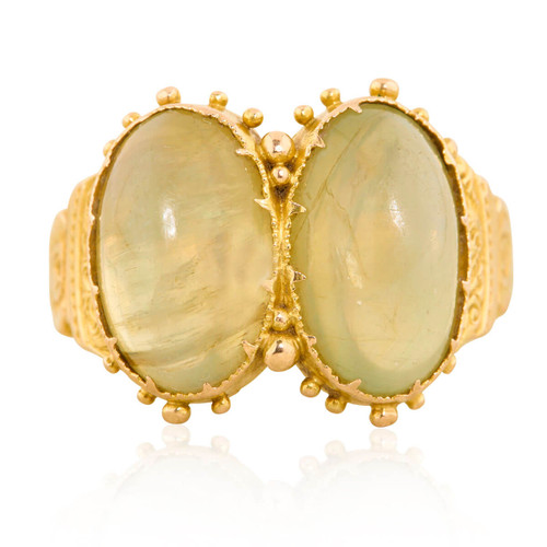 Antique Victorian 18ct Gold Cats Eye Chrysoberyl Dress Ring