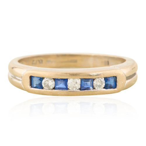 Second Hand 18ct White Gold Sapphire & Diamond Eternity Ring