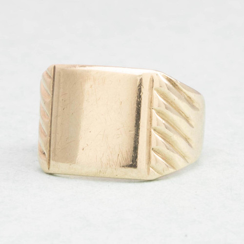 Second Hand 9ct Gold Square Ring RH Jewellers