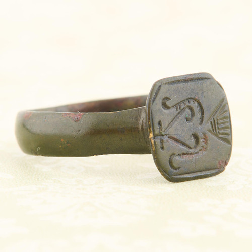 Tudor Period Bronze Signet Ring With Fleur de lis RH Jewellers Tudor Period Bronze Signet Ring With Fleur de lis RH Jewellers